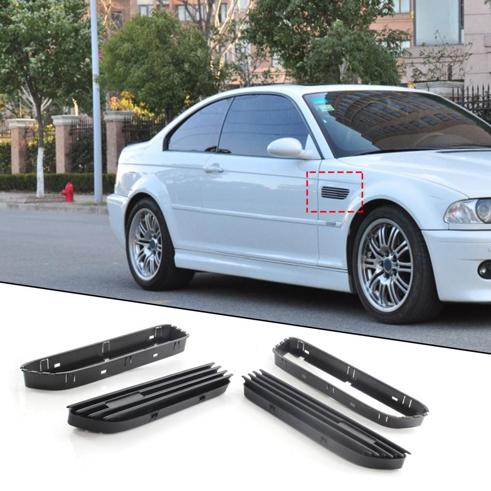 Anti-scrat Black Sturdy Side Fender Vent Grill  for BMW 3 Series M3 E46 2001-2006