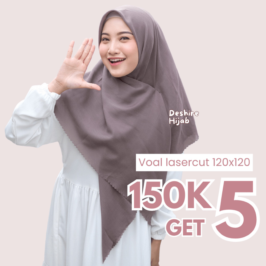 SEGIEMPAT PARIS PREMIUM 120x120 SYARI / HIJAB PARIS SQUARE HIJAB ANTI LETOY COTTON VOAL JAHIT TEPI