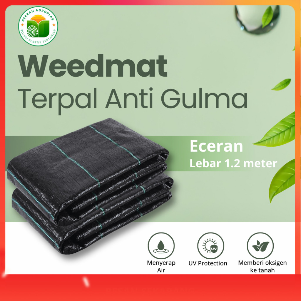 Weedmat Hitam 1.2 Meter/ Terpal Anti Gulma - Ground Cocer - Weedmat Ecer