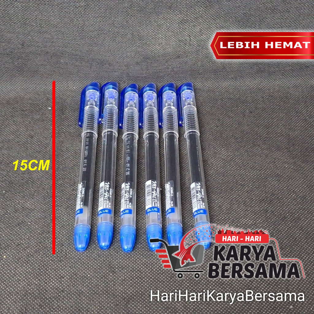 ALAT TULIS PULPEN PENA DONG-A MY-GEL UKURAN NO.38 0.5MM PEN BLUE BIRU PER PACK ISI 6 PCS