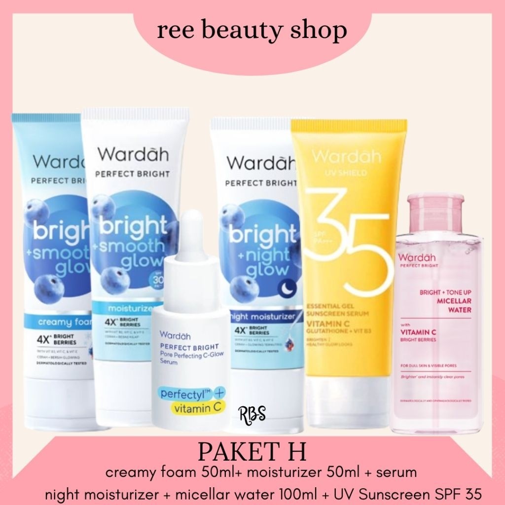 WARDAH Perfect Bright 1 Set Mencerahkan Skincare Wardah 1 Paket Lengkap