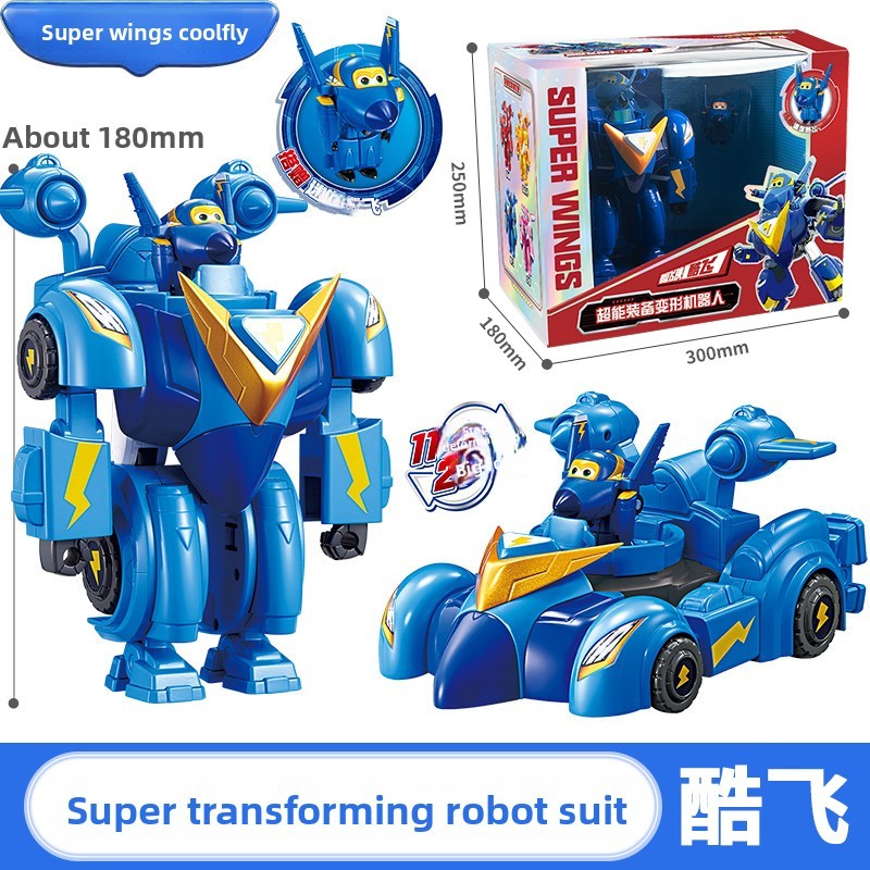 Auldey Original Super Wings Jett Super Equipment Transforming Robot  Golden Boy Jerome  Dizzy - Kids