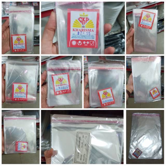 Plastik OPP tipis / Plastik Bening Kaca Seal Lem untuk kue, baju, masker - ABH