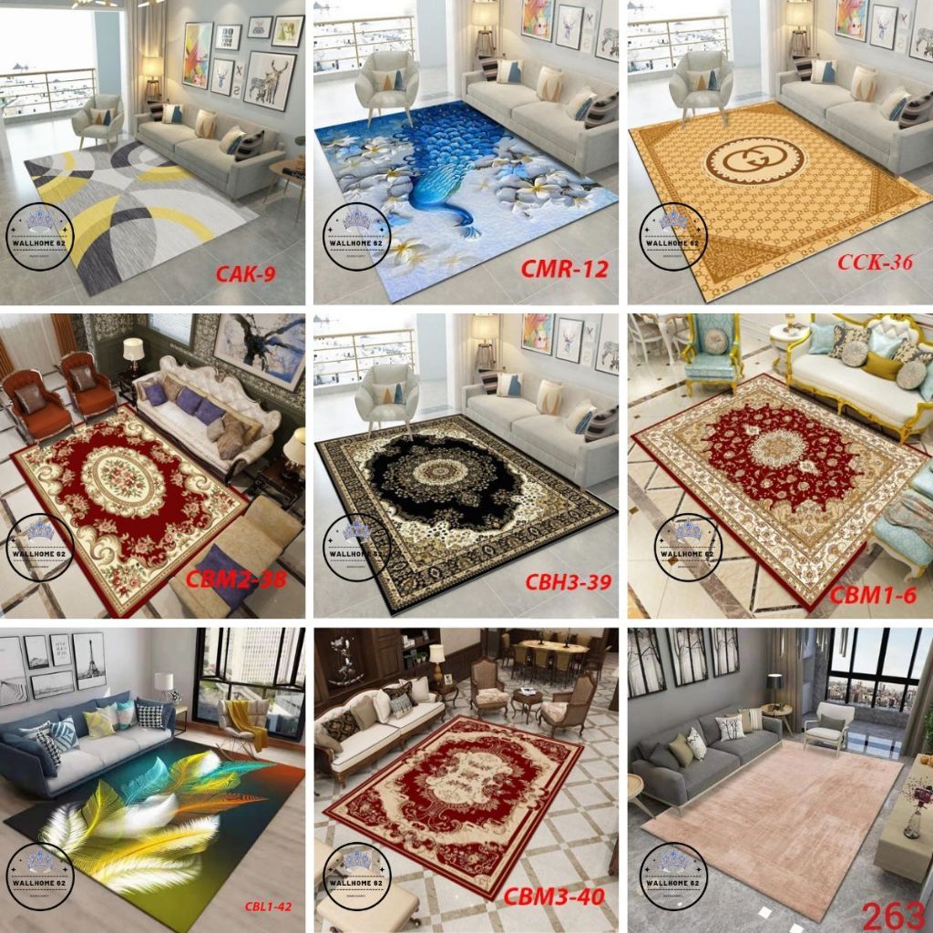 Karpet Eropa Polyester 200x270cm Anti Slip