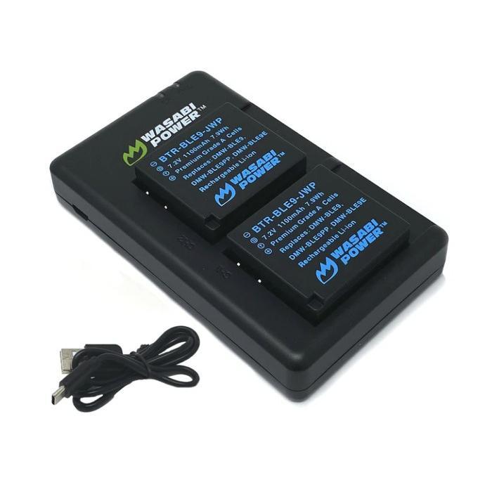 PoweHome Wasabi Power Battery & Charger KIT for Panasonic DMW-BLE9 DMW-BLG10 DMW BLE9 BLE9E BLG10 BL