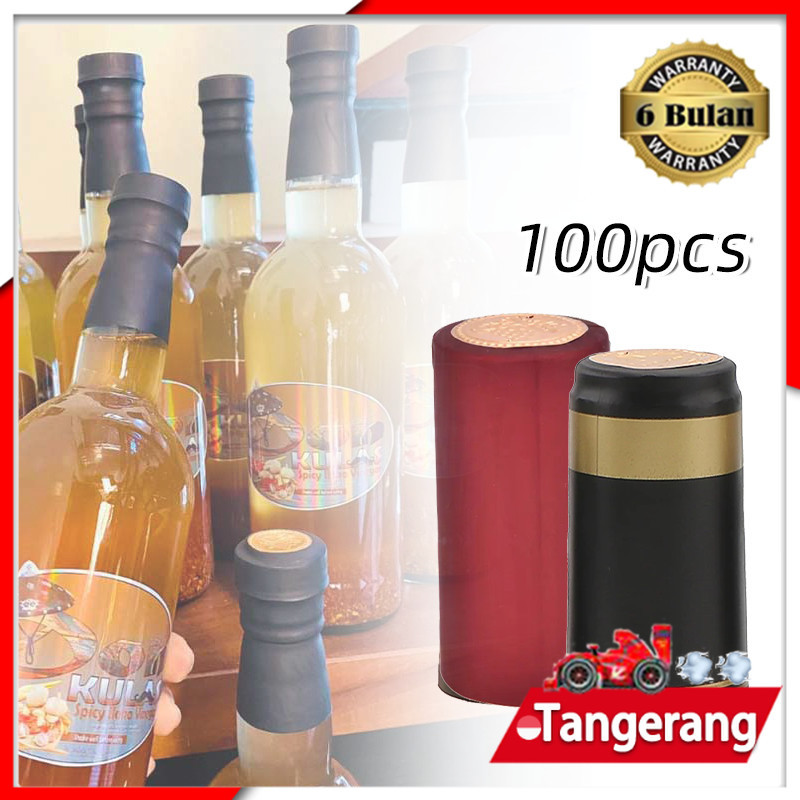 100pcs Segel Tutup Botol Tutup Segel Botol Wine Segel PVC Shrink Heat Botol Segel Shrink Plastik