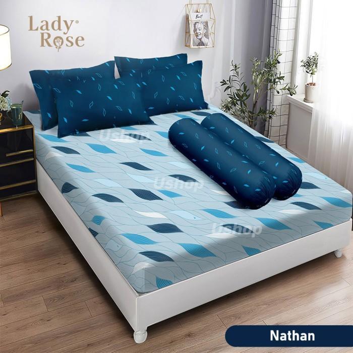 Sprei lady rose Ukuran 180x200 & 160x200 Minimalis Bunga uSHOP - Nathan, SP 160X200 Quen