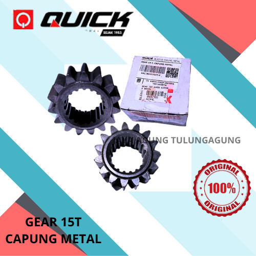 QUICK GEAR 15T CAPUNG METAL / QUICK GIGI GIR 15T CAPUNG METAL / GIR 15 MATA TRAKTOR CAPUNG METAL