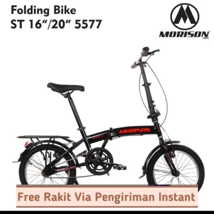 Sepeda Lipat 16 inch Morison sepeda lipat anak by pacific bike - pink