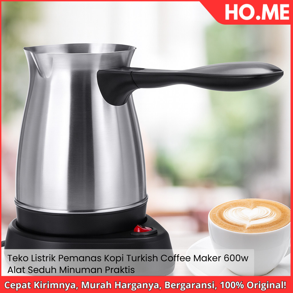 [HO.ME] Teko Listrik Pemanas Kopi – Turkish Coffee Maker 600W – Alat Seduh Minuman Praktis