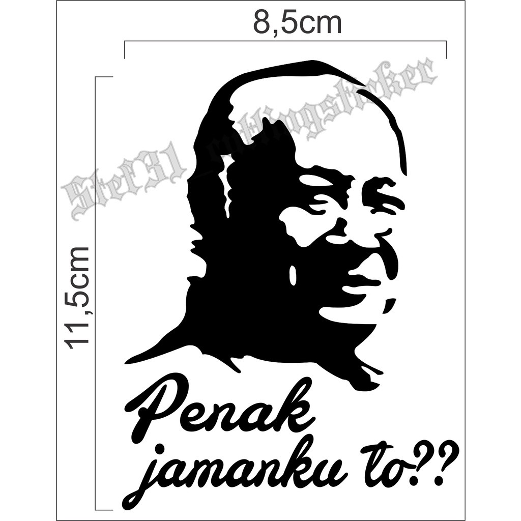 Sticker cutting sketsa soeharto, stiker soeharto