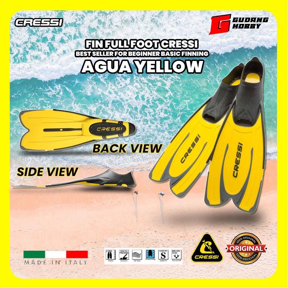 Fin Full Foot Cressi Agua / Kaki Katak Snorkling Diving / Fin Snorkling / Kaki Katak Renang / Kaki K