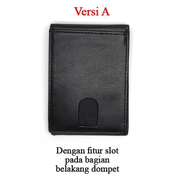 (Style Mall.id) Dompet Kulit Pria Tipis Mini Slim Wallet (Kulit Sapi Asli) - Versi A