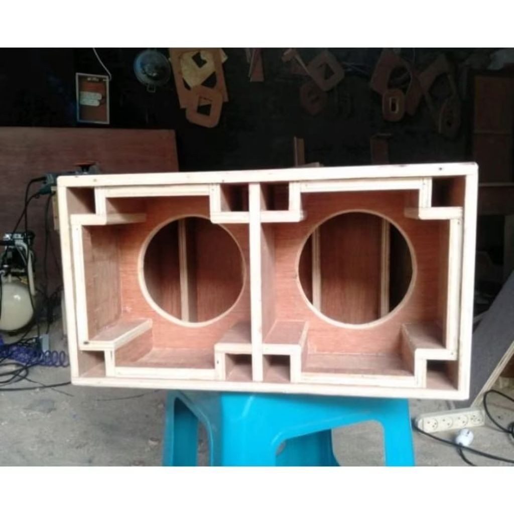 Box Speaker 8 inch Plannar Dobel Triplek 12 mm semi Meranti sudah amplas halus