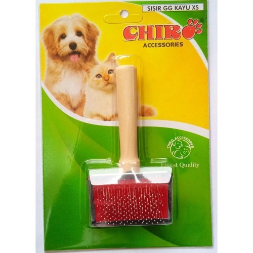 Sisir Gagang Kayu XS sisir Kucing bulu kusut GAGANG KAYU