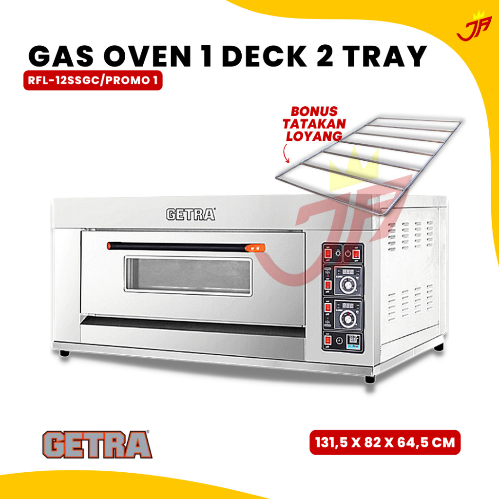 GETRA Gas Baking Oven / Oven Gas Otomatis RFL 12SSGC / Oven Gas Roti 2 Loyang