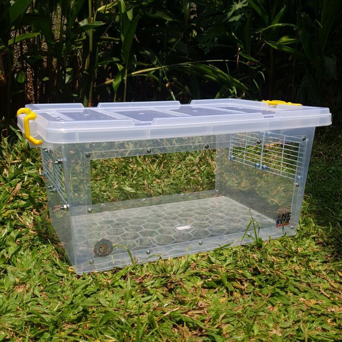 Bird.ID Kandang Hamster Custom Acrylic Small (Gosend) - Akrilik full, Packing Kayu