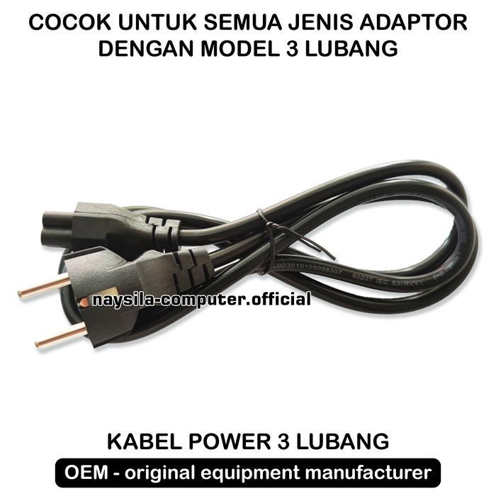 kabel power adaptor laptop 3 lubang - Kabel power laptop Kabel adaptor