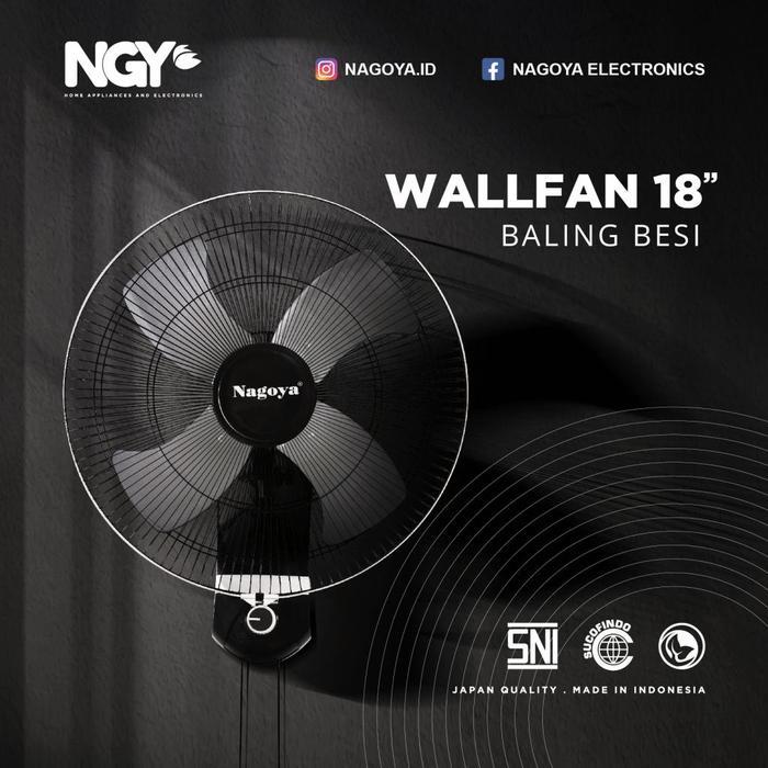 ZonaElektrik NGY Tornado Wall Fan / Kipas Angin Dinding Besi 18 in | NG18WF NAGOYA