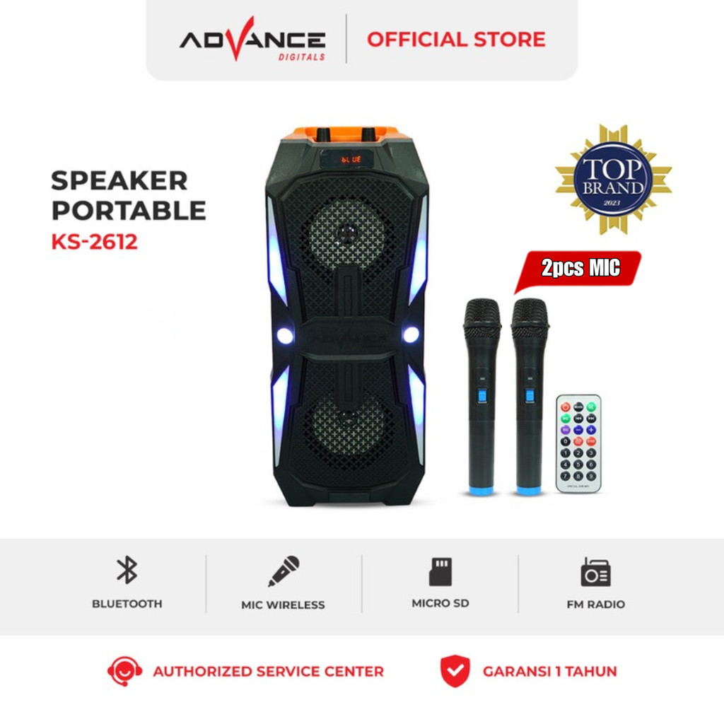 2MIC Advance Speaker Bluetooth Karaoke  2612