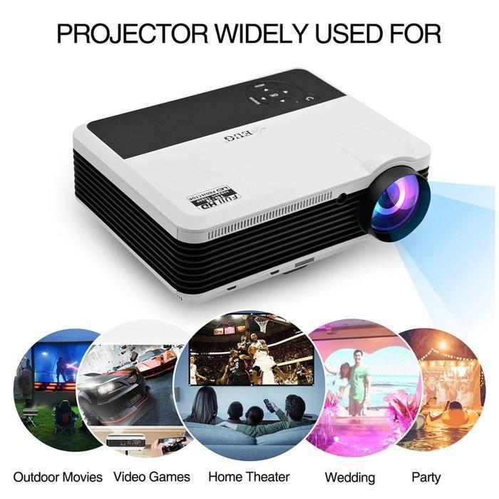 Proyektor EUGX88AB LCD LED Android Projector HD + Bluetooth and TV Tuner 3600 Lumens Proyeksi Hingga