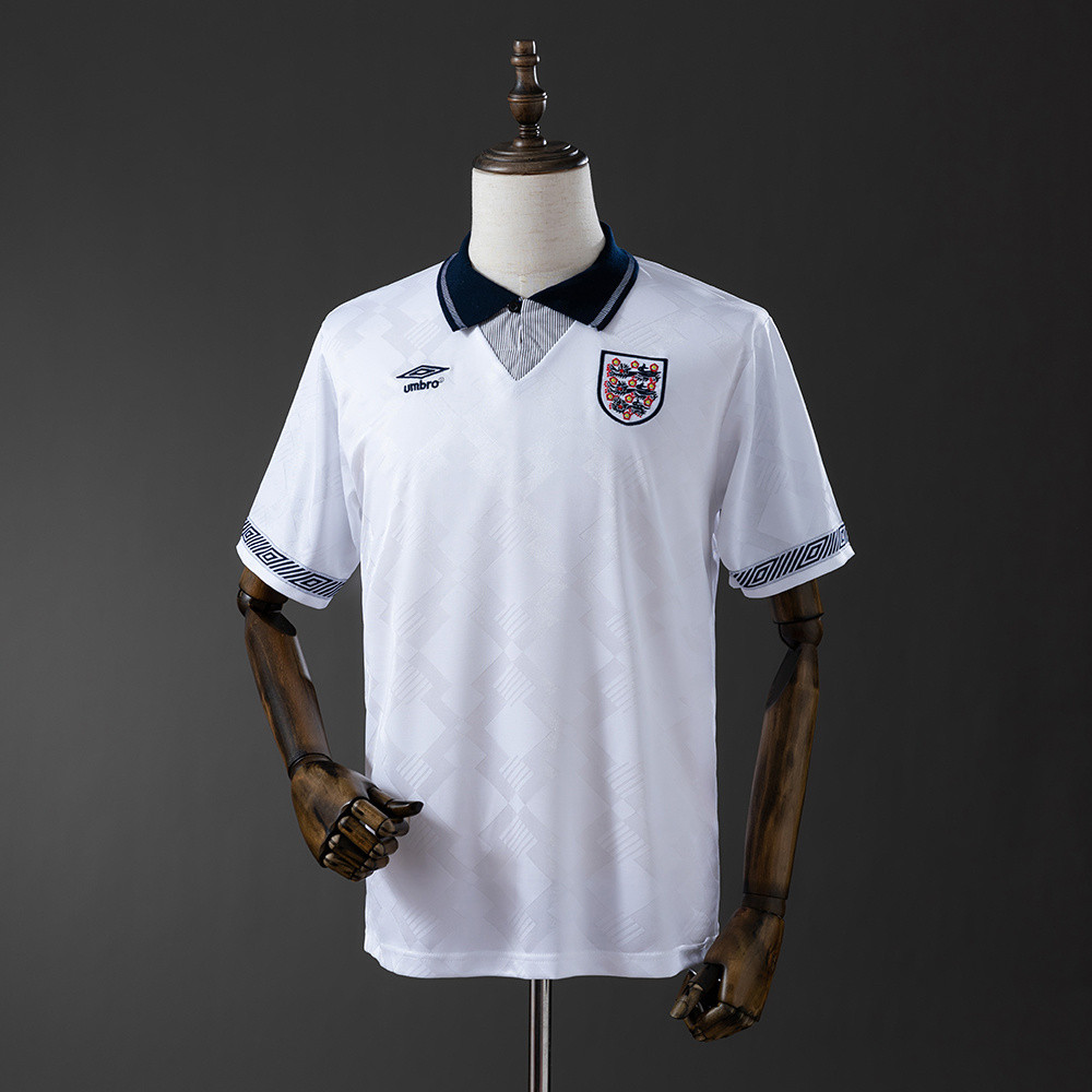 Jersey Retro 1990 England home T shirt pria