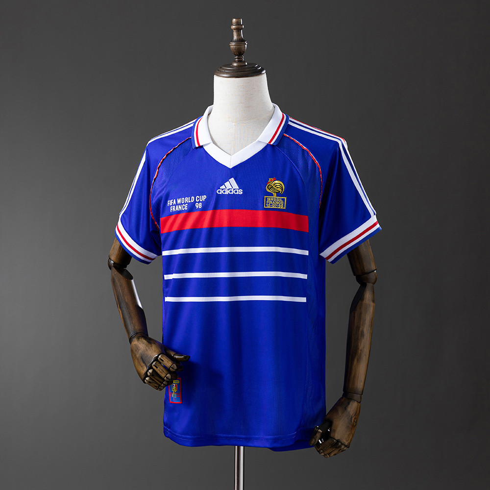 Jersey Retro 1998 France home T shirt pria