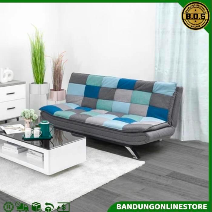 Sofa Bed Minimalis Fabric Patchwork Abu Biru Informa Sofa Lipat Neo Faith Sofa Kasur Sleeper Sofa Gr
