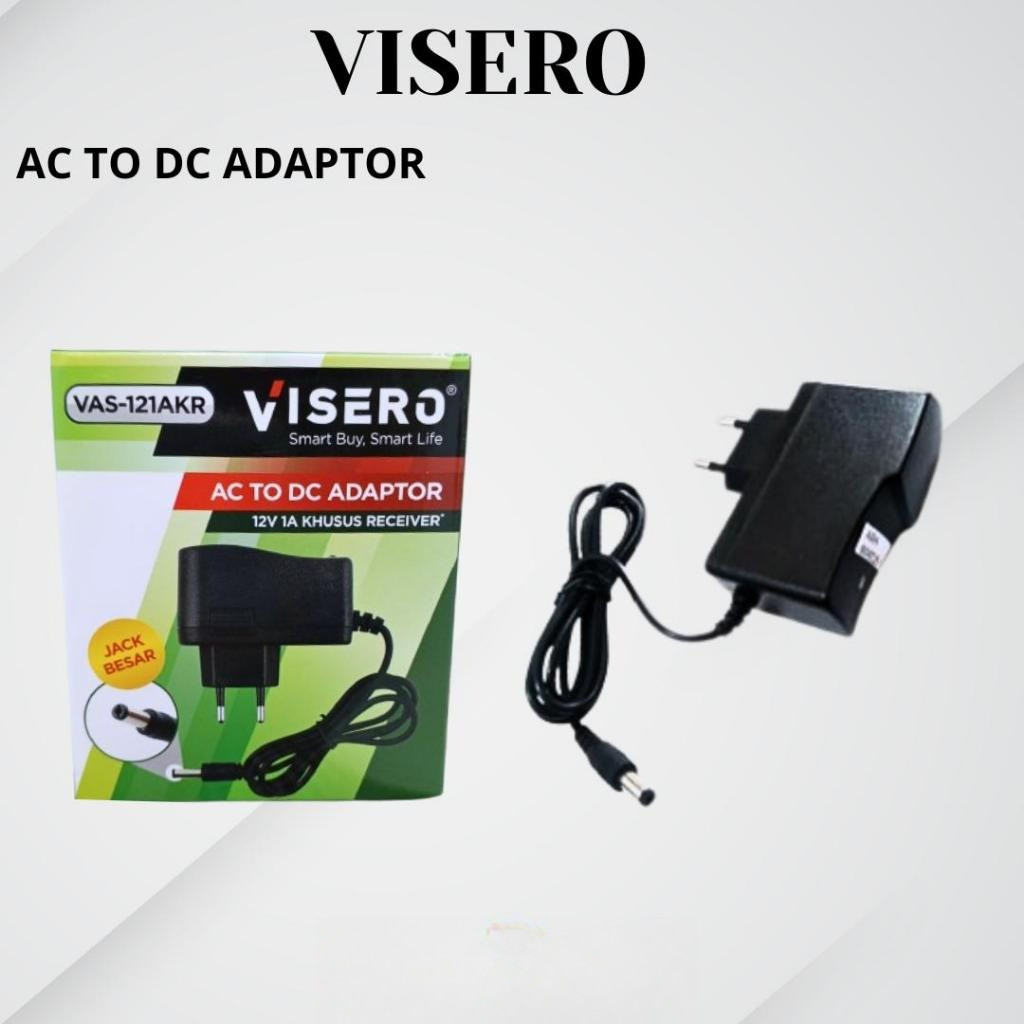 VISERO ADAPTOR 12V AC DC ADAPTOR RECEIVER DIGITAL KVISION K-VISION K VISION BROMO LGSAT GARDINER OPT