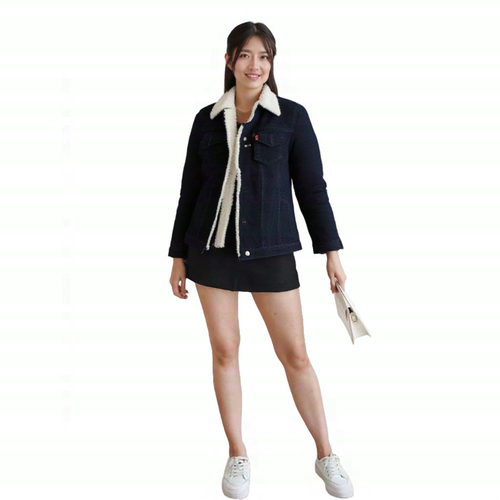 JACKET JEANS SHERPA JACKET JEANS BULU PRIA DAN WANITA JACKET BIKER TERLARIS