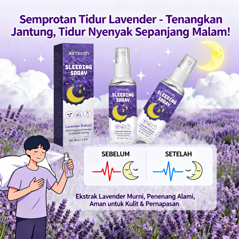 Semprotan Tidur Lavender - Pengobatan insomnia | Bantu Tidur Nyenyak | Semprotan Bantuan Tidur | Per