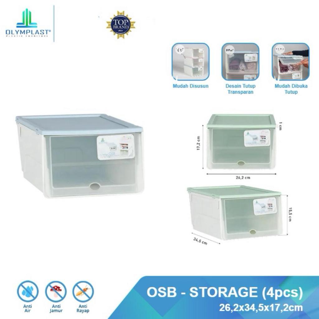 Olymplast OSB -  Rak Sepatu Box Plastik / Rak Susun / Kotak Penyimpanan / Box Serbaguna / Container 