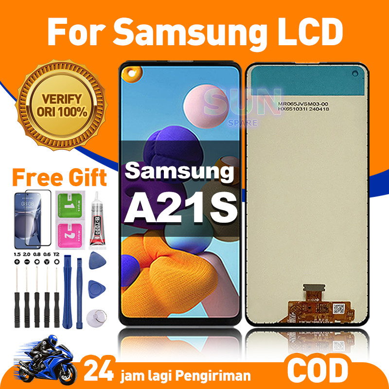 Original For LCD Samsung A21s asli hp layar lcd anti blue light HD HOT SALE Kualitas Terbaik Garansi