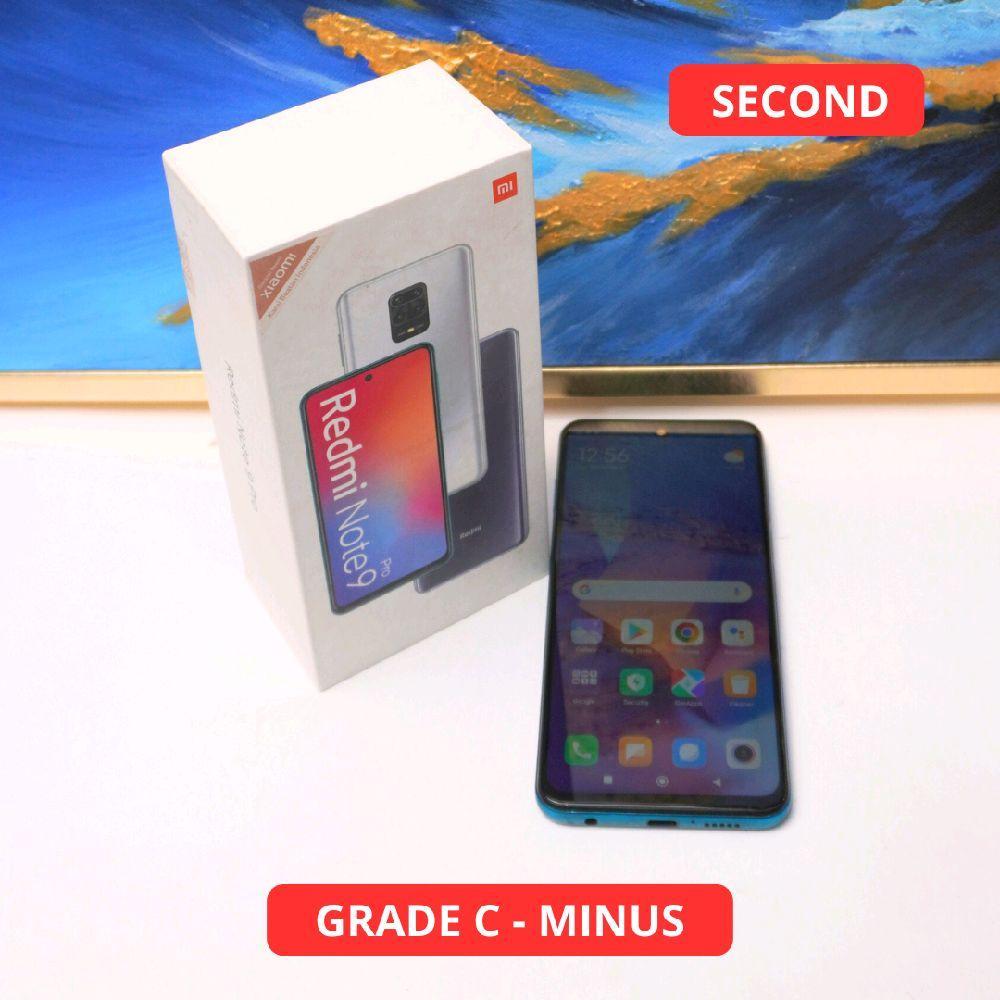 XIAOMI REDMI NOTE 9 PRO 8/128 GB GRADE C - MINUS HP SECOND ORIGINAL SINAR MUTIARA CELL (89849)