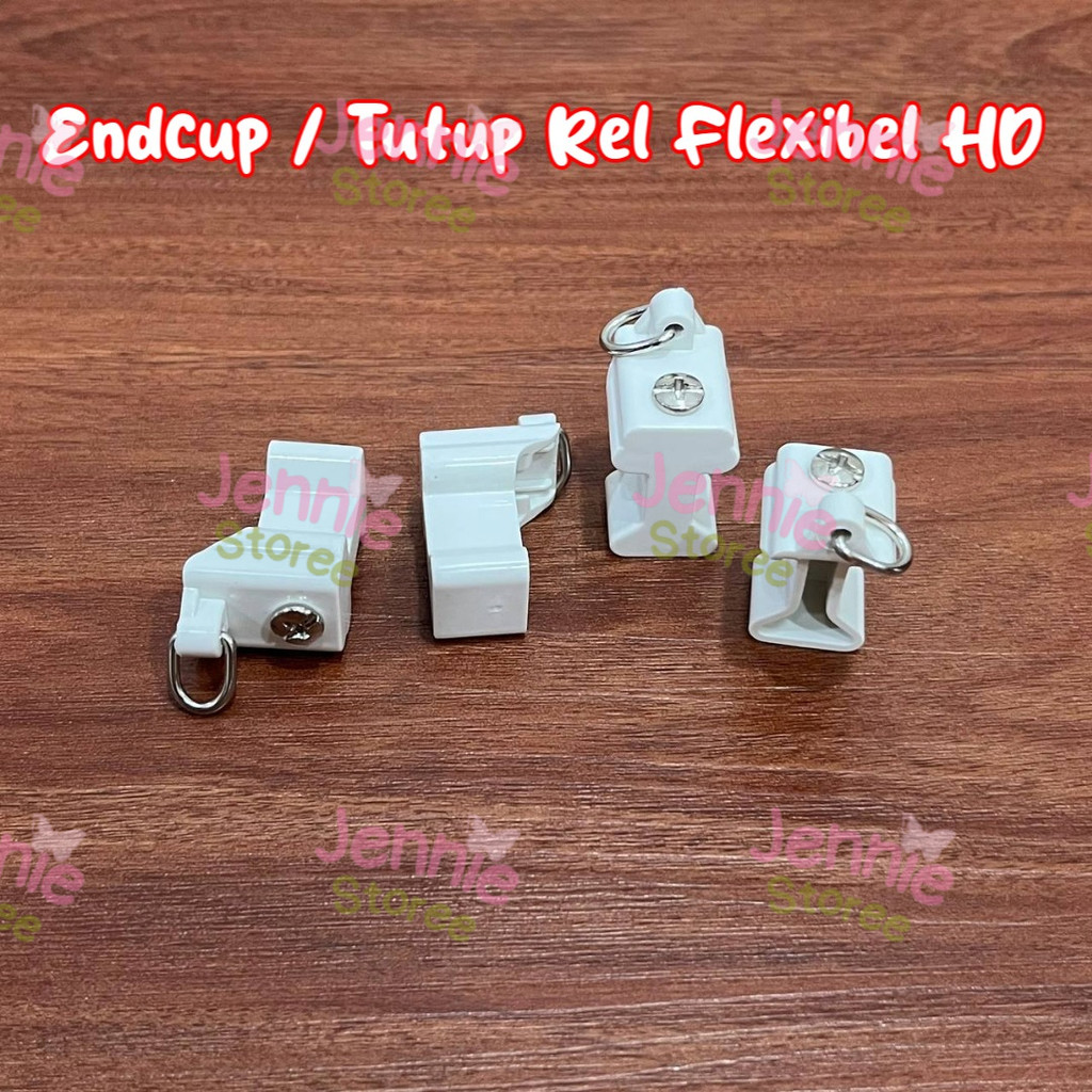 (1pcs) Tutup Rel Flexibel/Tutup Rel Lengkung Elastis/EndCup Rel Lengkung Elastis/Tutup Rel Gorden Le