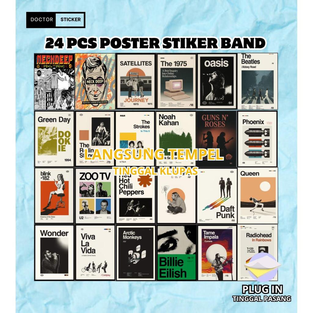 [isi 24] Poster Dinding Tema Band Rock | Poster Band Metal
