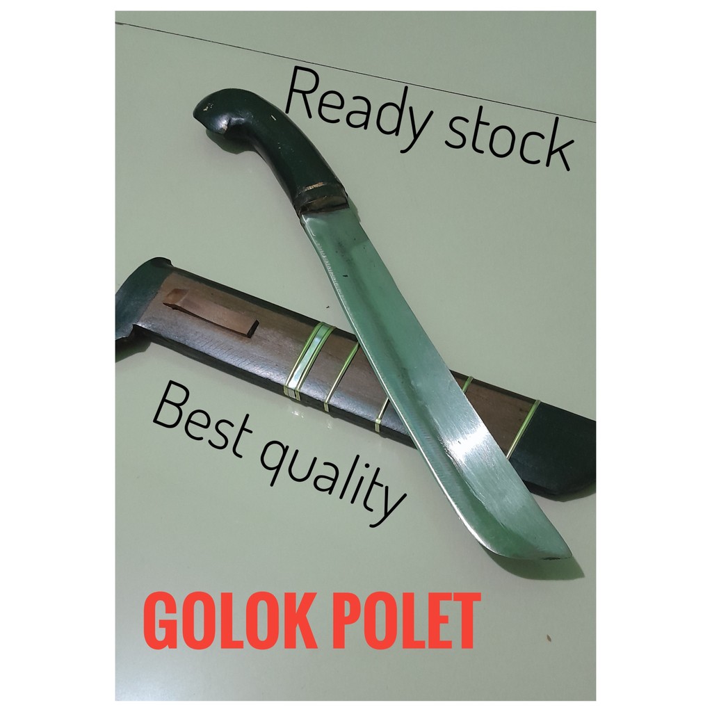 GOLOK gagang kayu CIBATU Golok polet /aren baja per untuk memotong bambu kayu murah