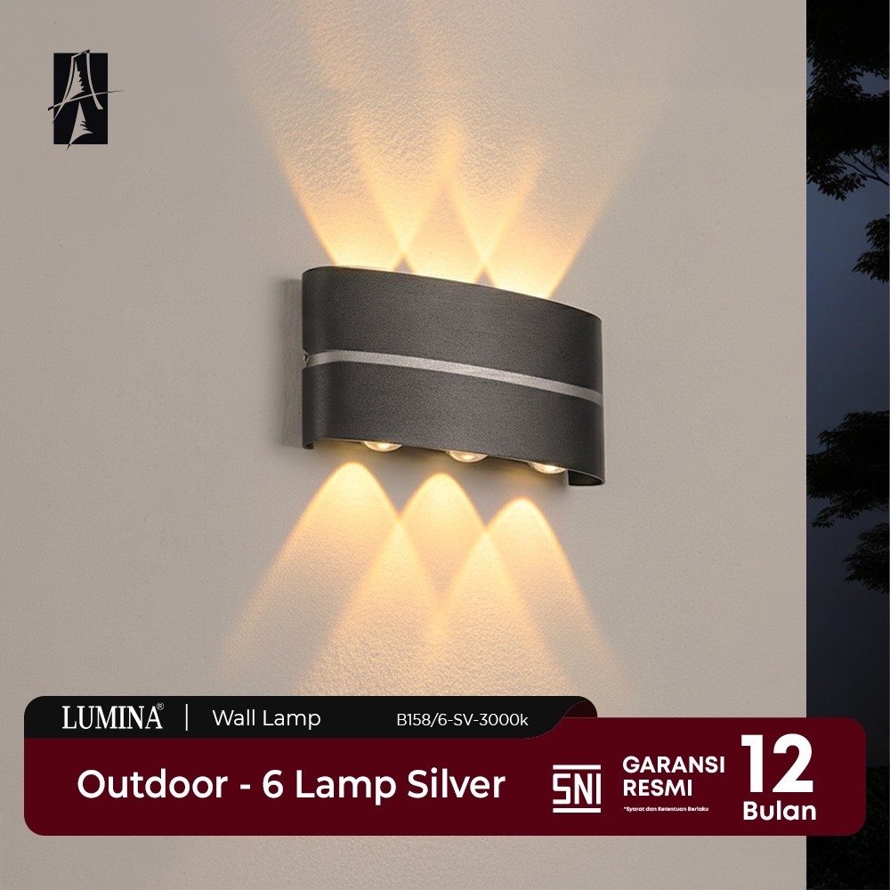 Lumina - Lampu Dinding LED Minimalis Modern Sorot 2 Arah 2W 4W 6W Tahan Air Indoor Outdoor Waterproo