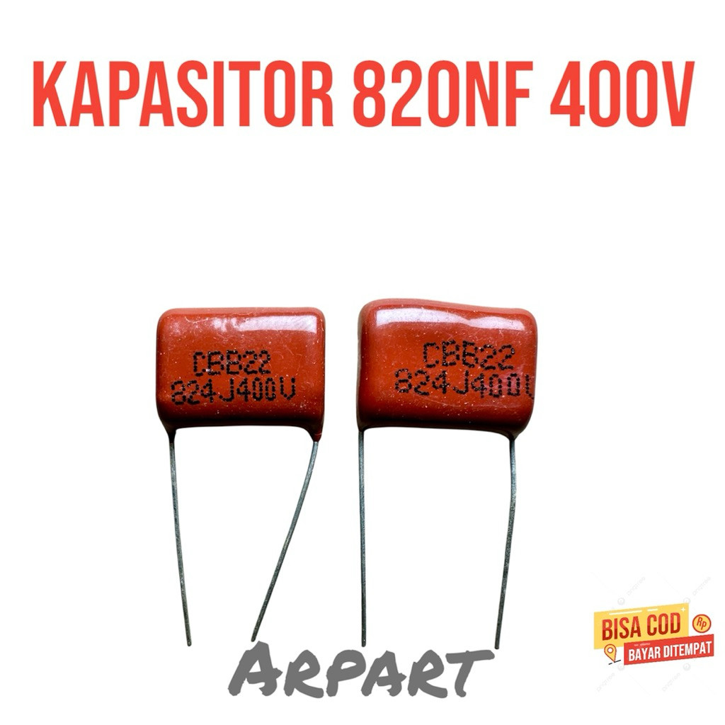kapasitor milar 824 400v 820nf
