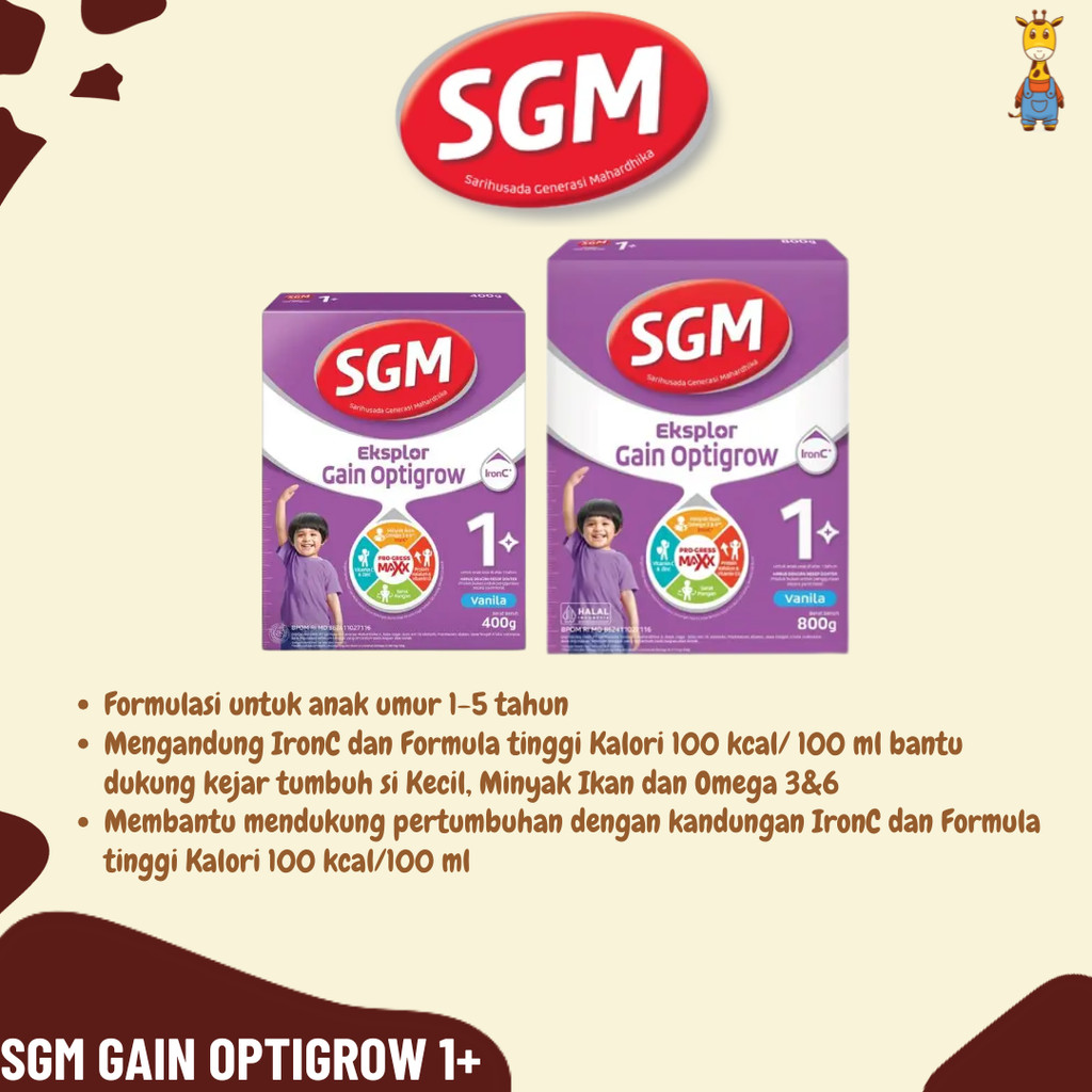 Susu SGM Gain Optigrow 1+ - Susu Formula Anak