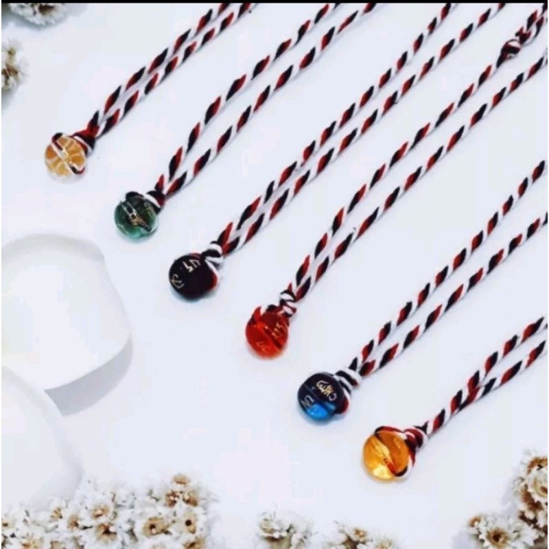 Kalung tali tridatu asli Bali /Kalung tridatu /Kalung tridatu satu batu Tibet mantra aura rejeki
