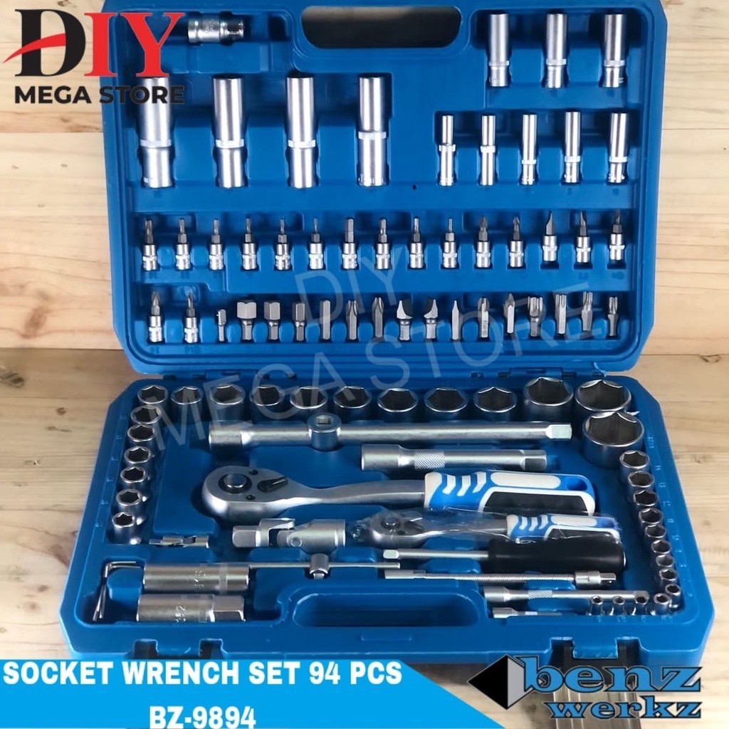 94 PCS KUNCI SOCKET SET MAKITA / LAKONI / JETJO Kunci sock set JETJO LAKONI PRO LAKONI 94pcs Socket 