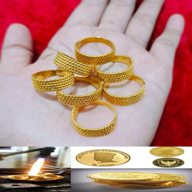 koin asli Cincin koin 91 elegant berbahan koin asli