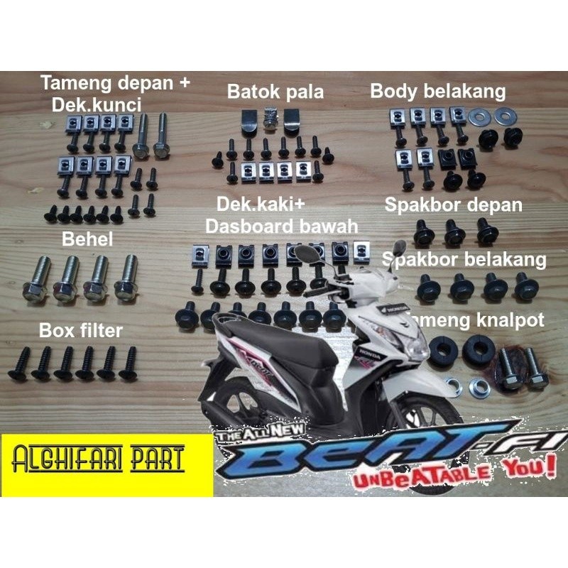 COD | DISKON | PROMO Baut bodi fullset Beat Fi 2013-2016/baut bodi full set beat fi tahun 2013-2016