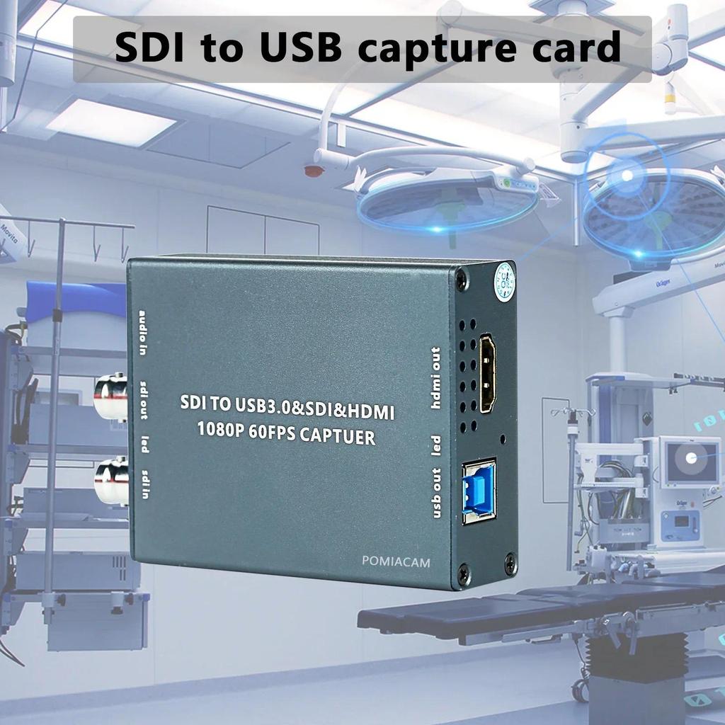 SDI video capture card with HDMI loopout SDI to USB Capture Card Video Converter Adapter 1080P SDI I