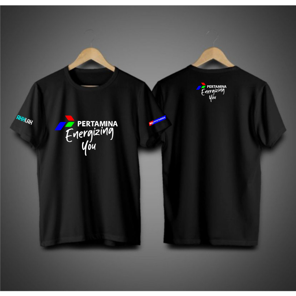 Baju Pertamina Pria wanita bahan katun combed