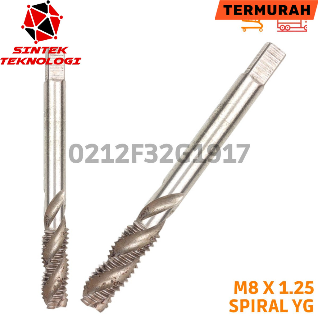 Tap M8 x 1.25 Spiral Tap Drat Baut 12 YG Bukan Yamawa