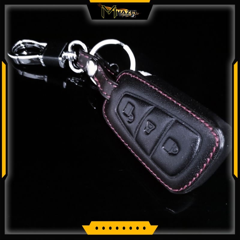GANTUNGAN KUNCI SARUNG KULIT REMOTE MOBIL TOYOTA AGYA