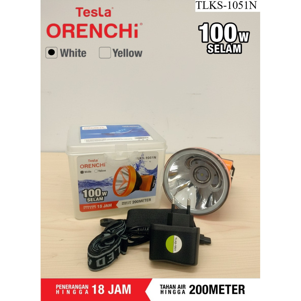 SENTER CAS KEPALA 100W TLKS 1051N PUTIH SELAM TESLA ORENCHI