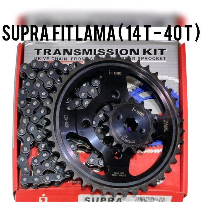 GEAR SET SUPRA FIT LAMA/GEARSET SUPRA FIT OLD/PAKET GEAR SET RANTAI SUPRA X LAMA UKURAN 40T Motor Mo
